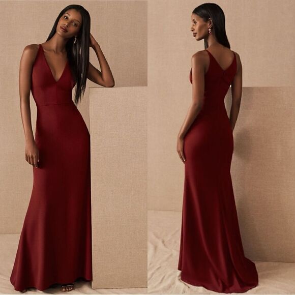 BHLDN Dresses & Skirts - BHLDN Jones V-Neck Crepe Dress